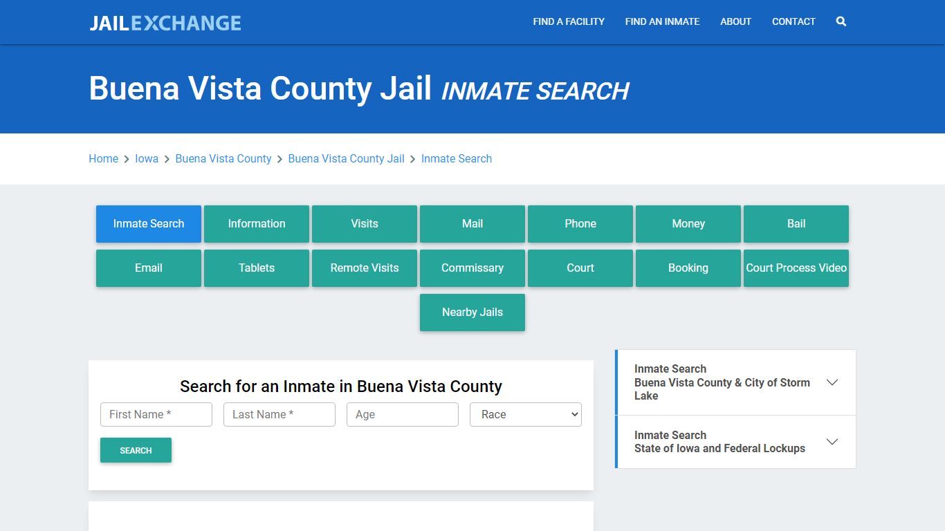 Buena Vista County Jail, IA Inmate Search: Roster & Mugshots